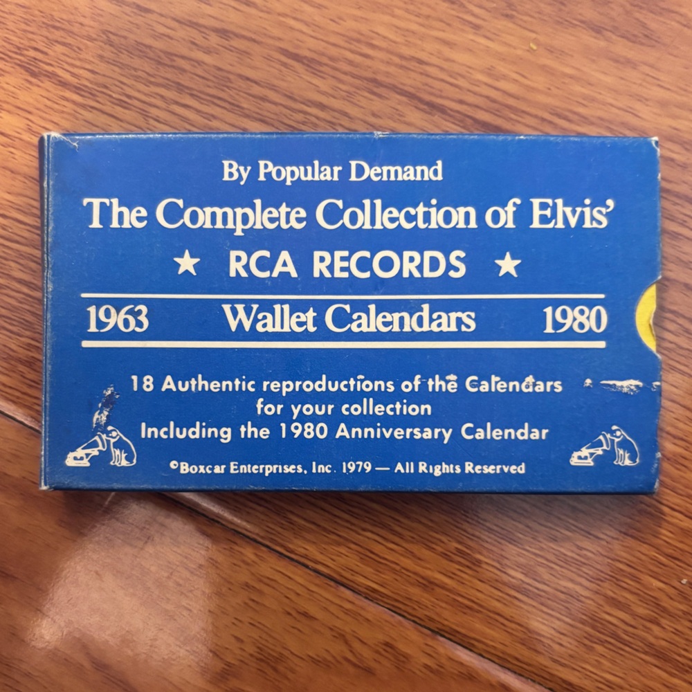 RCA Records Blue Wallet Calendars Collection 1963 to 1980 Elvis Presley
